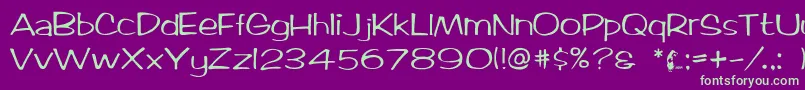 Arctic2 Font – Green Fonts on Purple Background