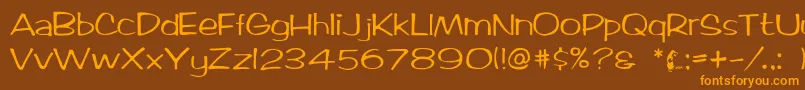 Arctic2 Font – Orange Fonts on Brown Background