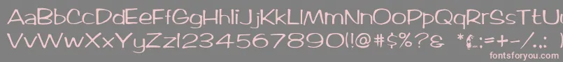 Arctic2 Font – Pink Fonts on Gray Background
