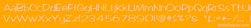 Arctic2 Font – Pink Fonts on Orange Background