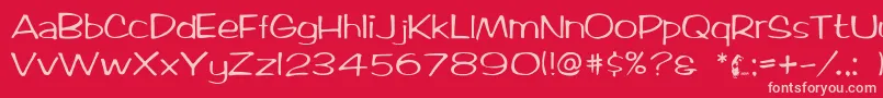 Arctic2 Font – Pink Fonts on Red Background