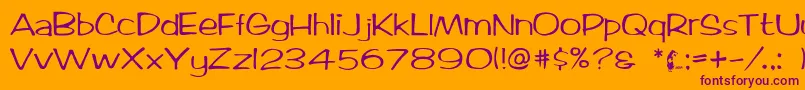 Arctic2 Font – Purple Fonts on Orange Background