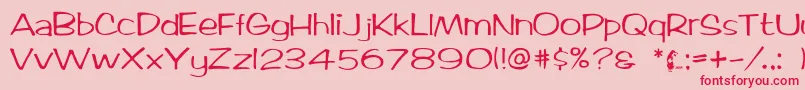 Arctic2 Font – Red Fonts on Pink Background