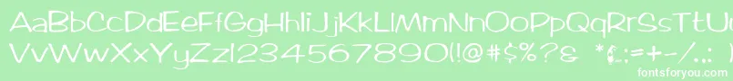 Arctic2 Font – White Fonts on Green Background