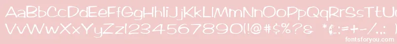 Arctic2 Font – White Fonts on Pink Background