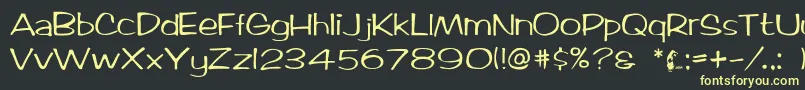 Arctic2 Font – Yellow Fonts on Black Background