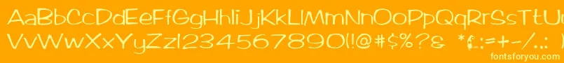 Arctic2 Font – Yellow Fonts on Orange Background