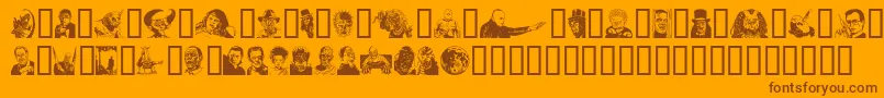 Monsp Font – Brown Fonts on Orange Background