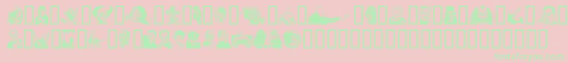 Monsp Font – Green Fonts on Pink Background