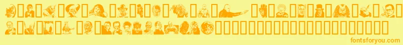 fuente Monsp – Fuentes Naranjas Sobre Fondo Amarillo