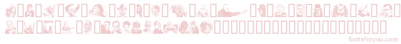 フォントMonsp – 白い背景にピンクのフォント