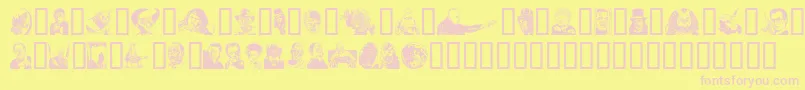 Monsp Font – Pink Fonts on Yellow Background