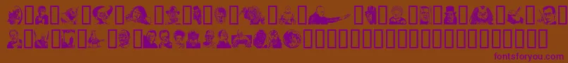 Monsp Font – Purple Fonts on Brown Background