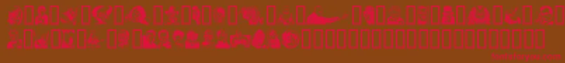 Monsp Font – Red Fonts on Brown Background