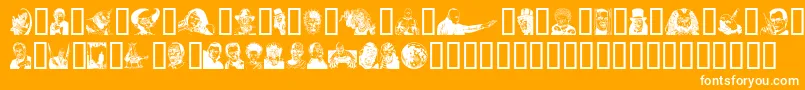 Monsp Font – White Fonts on Orange Background