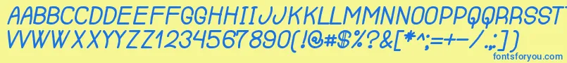 Шрифт RenegadeOfSouth – синие шрифты на жёлтом фоне