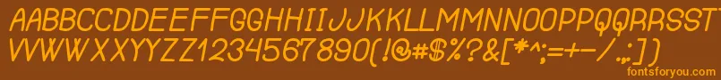 Więcej informacji o czcionce RenegadeOfSouth Czcionka RenegadeOfSouth – pomarańczowe czcionki na brązowym tle