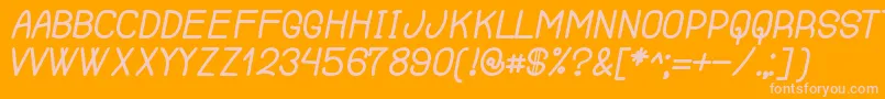 フォントRenegadeOfSouth – オレンジの背景にピンクのフォント