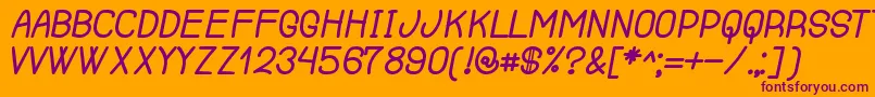 RenegadeOfSouth Font – Purple Fonts on Orange Background