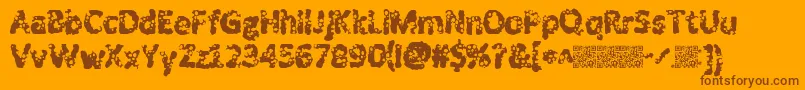 Shotguns Font – Brown Fonts on Orange Background