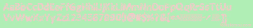 フォントShotguns – 緑の背景にピンクのフォント