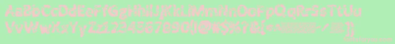 Shotguns Font – Pink Fonts on Green Background