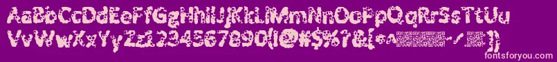 Shotguns Font – Pink Fonts on Purple Background