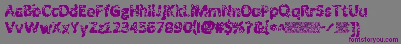 Шрифт Shotguns – фиолетовые шрифты на сером фоне