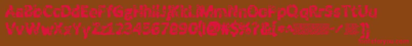 Shotguns Font – Red Fonts on Brown Background