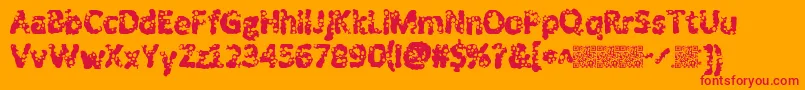 Shotguns Font – Red Fonts on Orange Background
