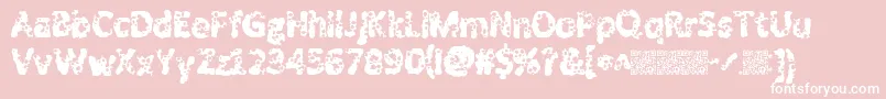 フォントShotguns – ピンクの背景に白い文字