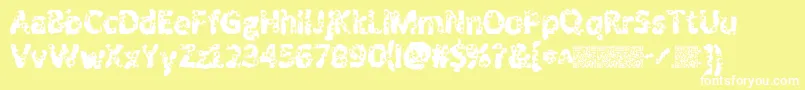 Shotguns Font – White Fonts on Yellow Background