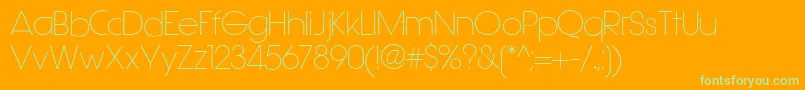 Hasteristico Font – Green Fonts on Orange Background