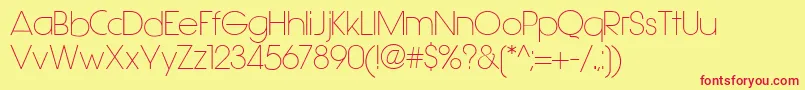 Hasteristico Font – Red Fonts on Yellow Background