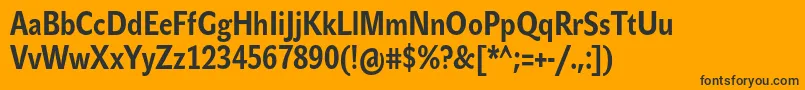 JohnsanscondTextProBold-Schriftart – Schwarze Schriften auf orangefarbenem Hintergrund