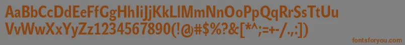 JohnsanscondTextProBold Font – Brown Fonts on Gray Background