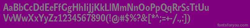 JohnsanscondTextProBold Font – Gray Fonts on Purple Background