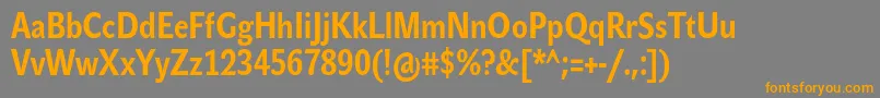 JohnsanscondTextProBold Font – Orange Fonts on Gray Background