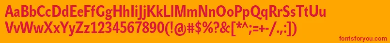 JohnsanscondTextProBold Font – Red Fonts on Orange Background