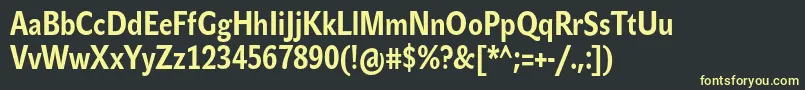 JohnsanscondTextProBold Font – Yellow Fonts on Black Background