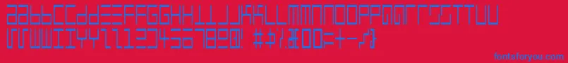 EppsEvansNarrowLight Font – Blue Fonts on Red Background