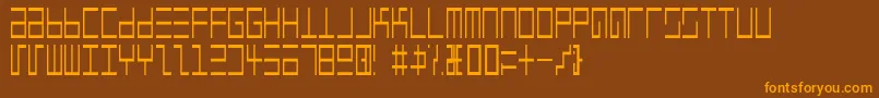 EppsEvansNarrowLight Font – Orange Fonts on Brown Background