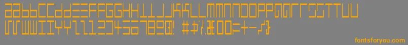 EppsEvansNarrowLight Font – Orange Fonts on Gray Background