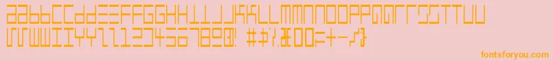 EppsEvansNarrowLight Font – Orange Fonts on Pink Background