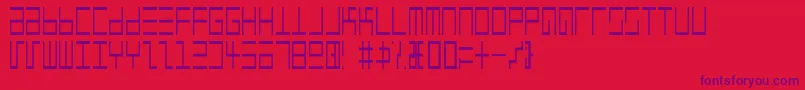 EppsEvansNarrowLight Font – Purple Fonts on Red Background