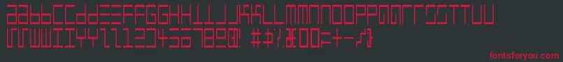 EppsEvansNarrowLight Font – Red Fonts on Black Background
