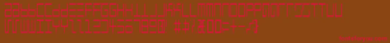 EppsEvansNarrowLight Font – Red Fonts on Brown Background