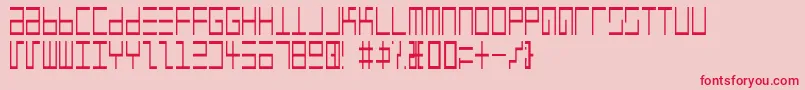 EppsEvansNarrowLight Font – Red Fonts on Pink Background