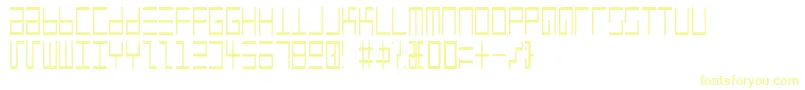 EppsEvansNarrowLight Font – Yellow Fonts on White Background