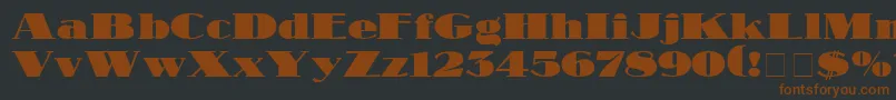 MakarDisplaySsi Font – Brown Fonts on Black Background